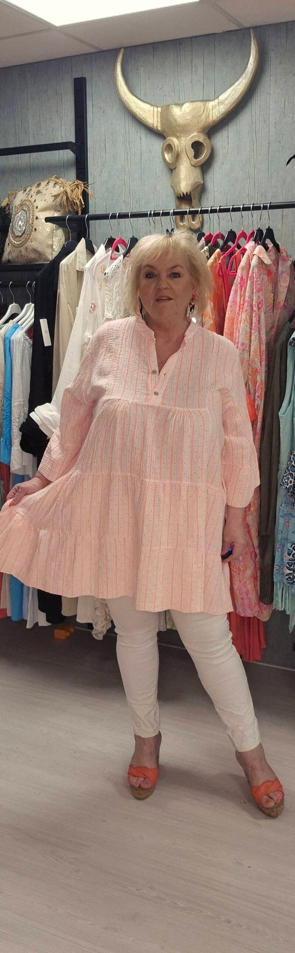 A lijn tuniek nopje/streepje grande  1038