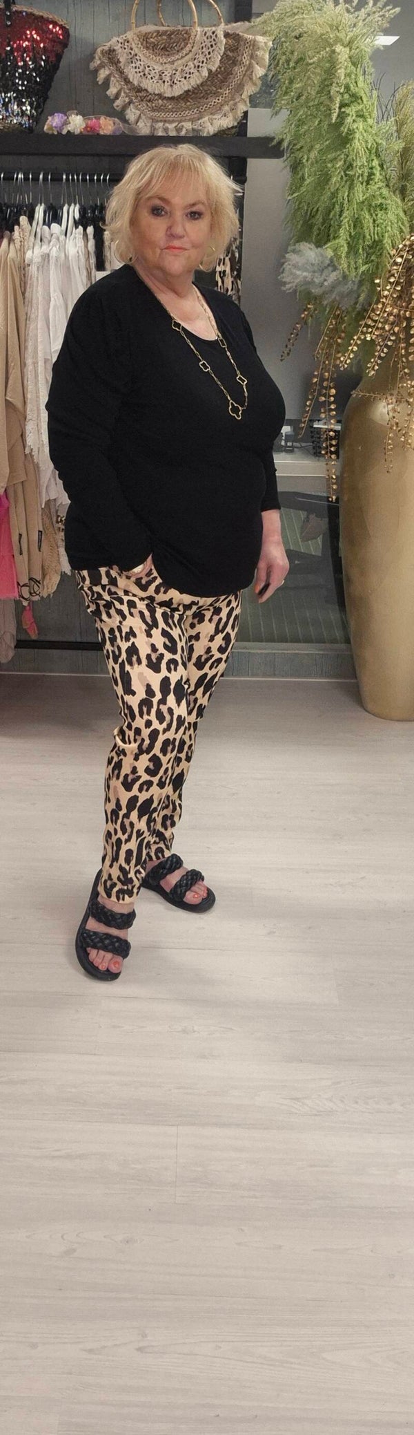 Super stretch doffe glans jog broek 1047