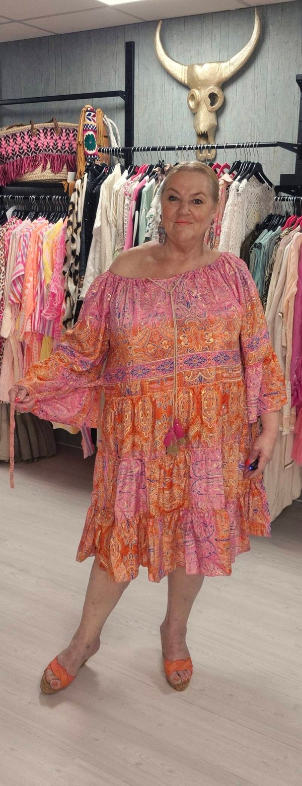 Silky dress boho 1073