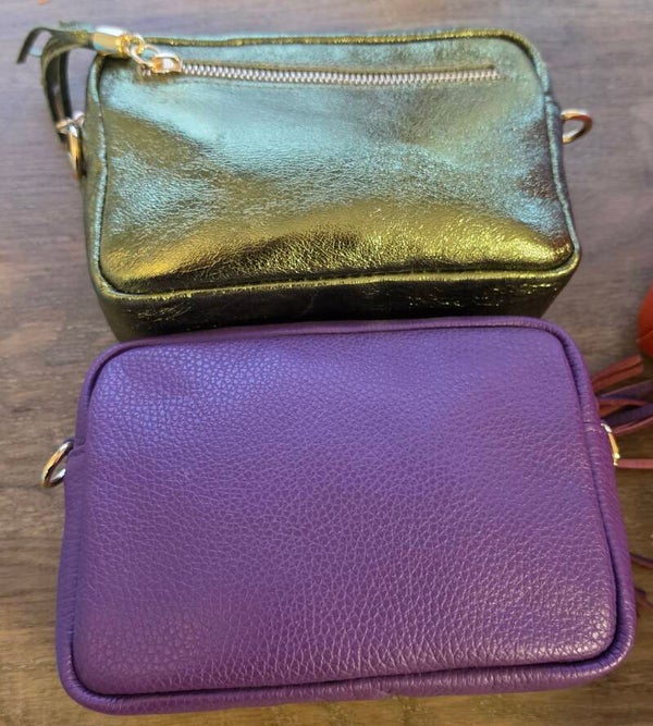 Leder tas cross over
