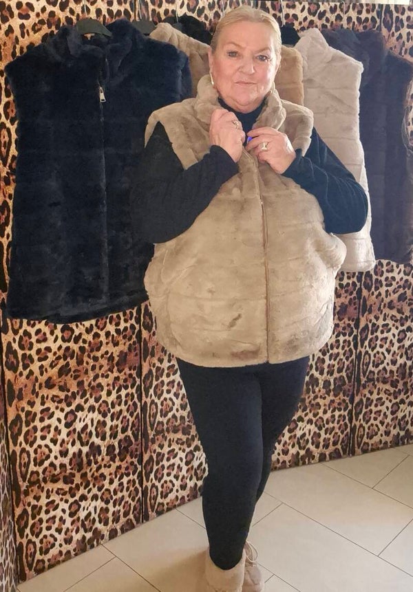 STUNTJE 💥 bodywarmer fake fur