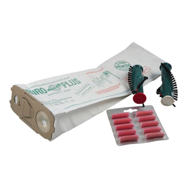 Sparset geeignet für Vorwerk 118 119 120 121 122 - 10 Staubbeutel + 1 Satz Ersatzbürsten + 10 Duft