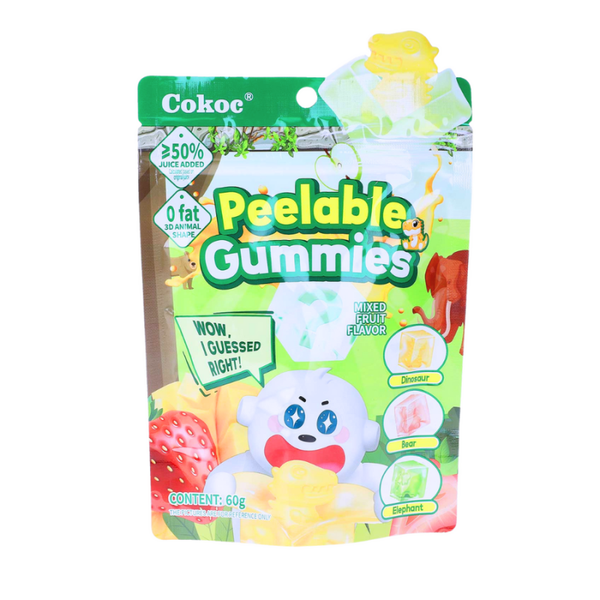 Peelable gummies mixed fruit