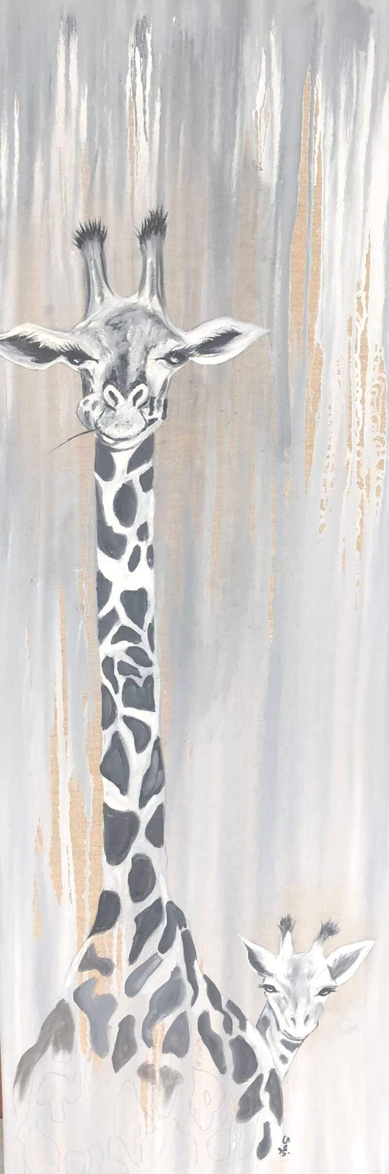 girafe peinture huile segolen 