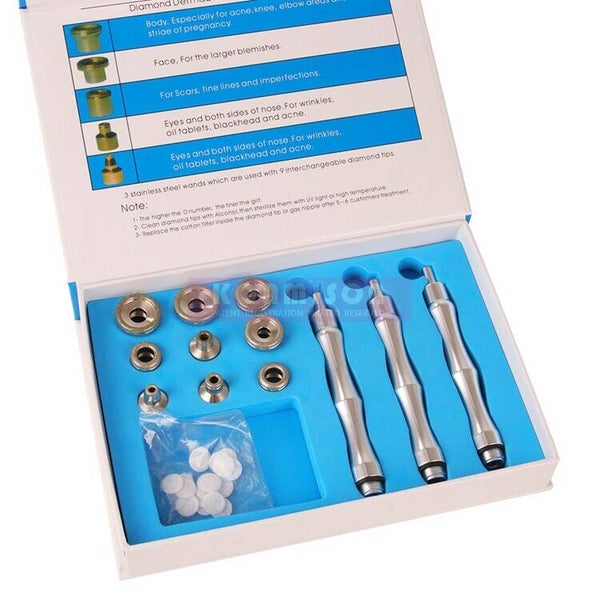 Microdermabrasie Diamant Kit- Diamond Dermabrasie Tips & Wands Set