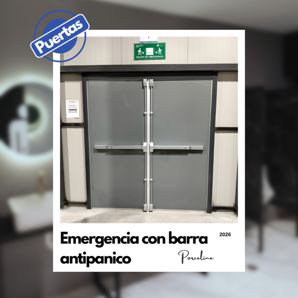 Puerta De Emergencia Con Barra Antipánico