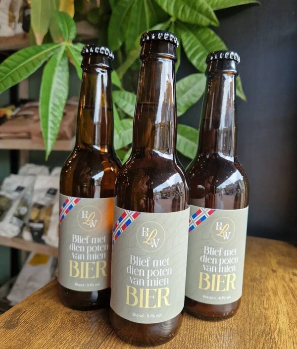 HLW Blond bier met Groningse tekst
