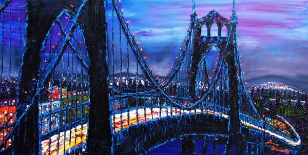 Blue Night Of St. Johns Bridge #2