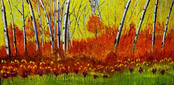 Field Of Birch Trees During Autumn