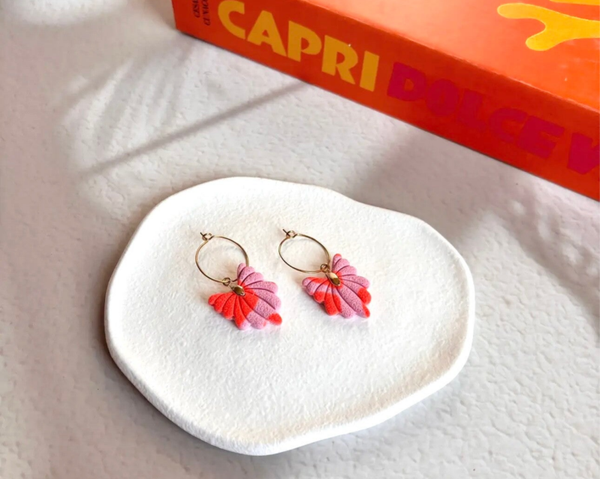 Boucles d'oreilles Fleur de corail