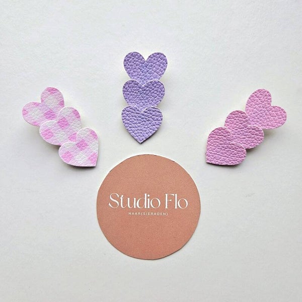 Hearts Pink  - Alligatorclipje