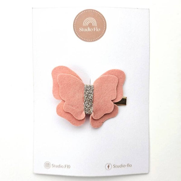 Haarspeld Roze Vlinder