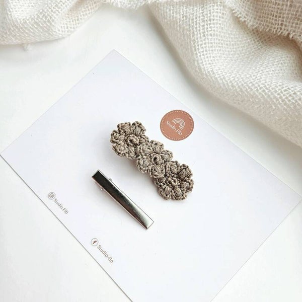 FLORA + alligatorclip zilver 5,5 cm