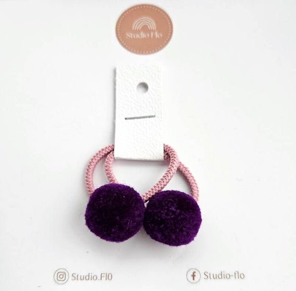 Set Pompom Paars.