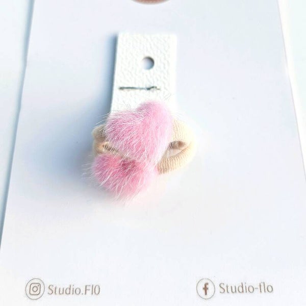 Set Fluffy Hartjes Lichtroze