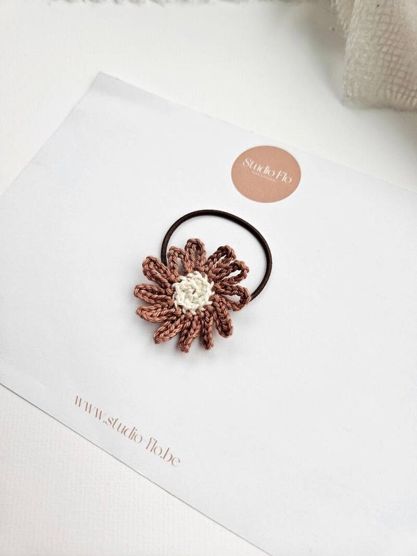 JENNIE+ haarelastiek large  bruin/beige/donkerbruin