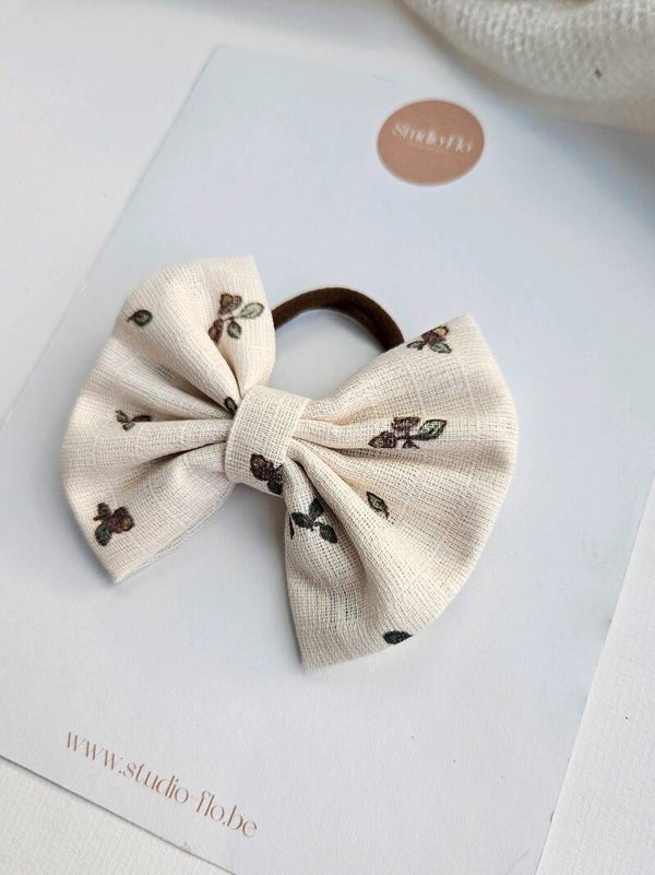 AMIE + Medium haarelastiek bruin/beige