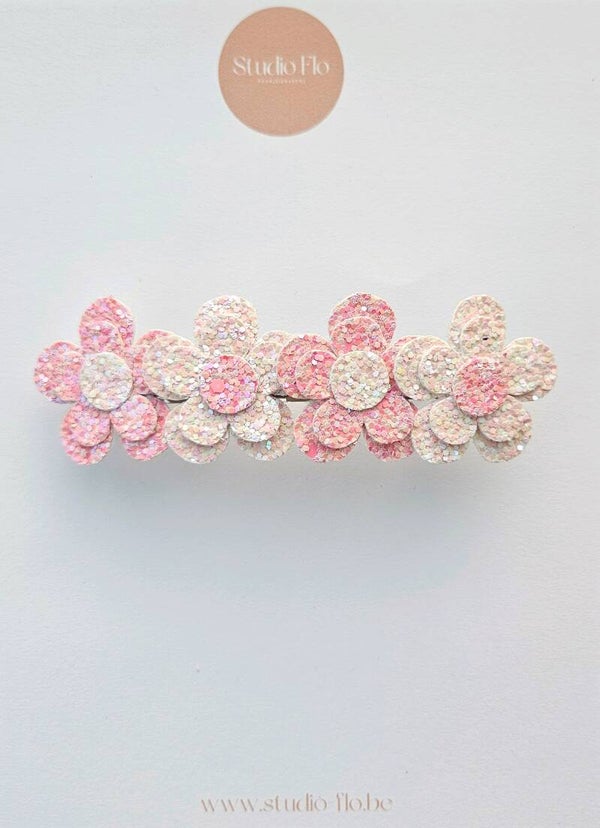 Baretteclip Lily Lichtroze