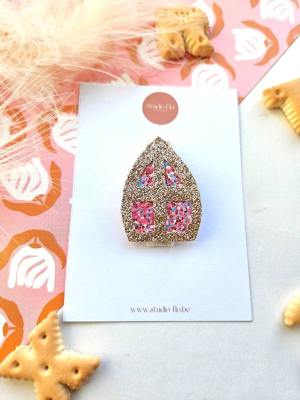 Sint Mijter Roze/goud