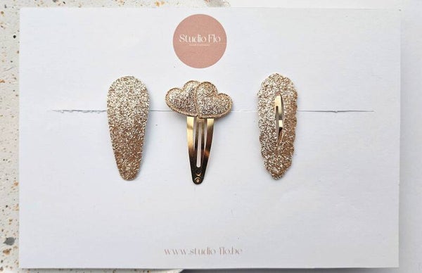 Setje Melina Goud - klikklakspeldjes