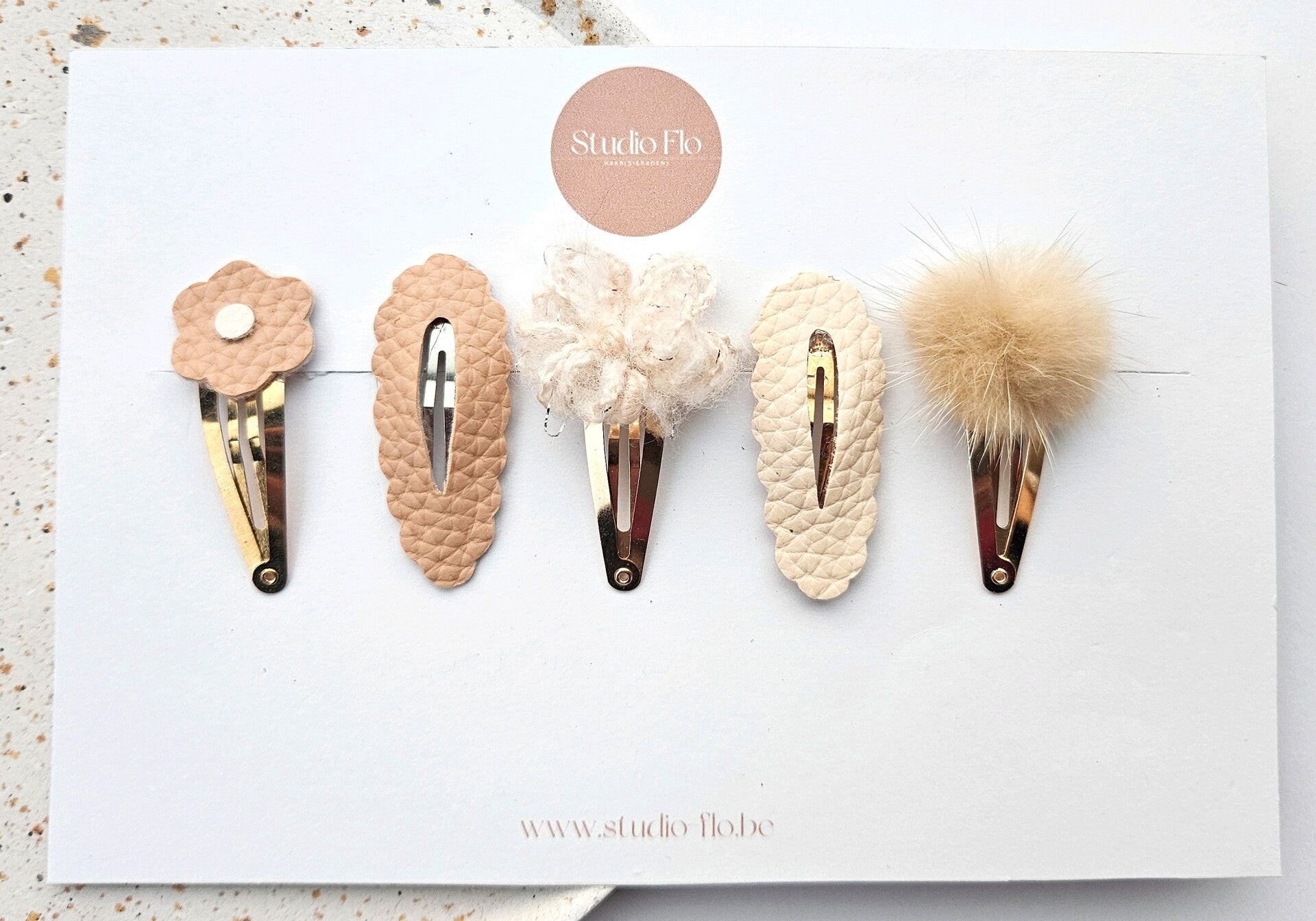 Setje Julia Beige - klikklakspeldjes