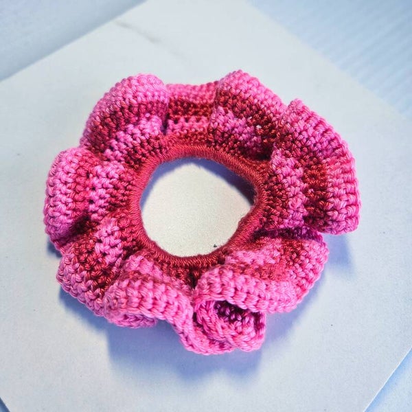 Scrunchie Crochet Roze/rood