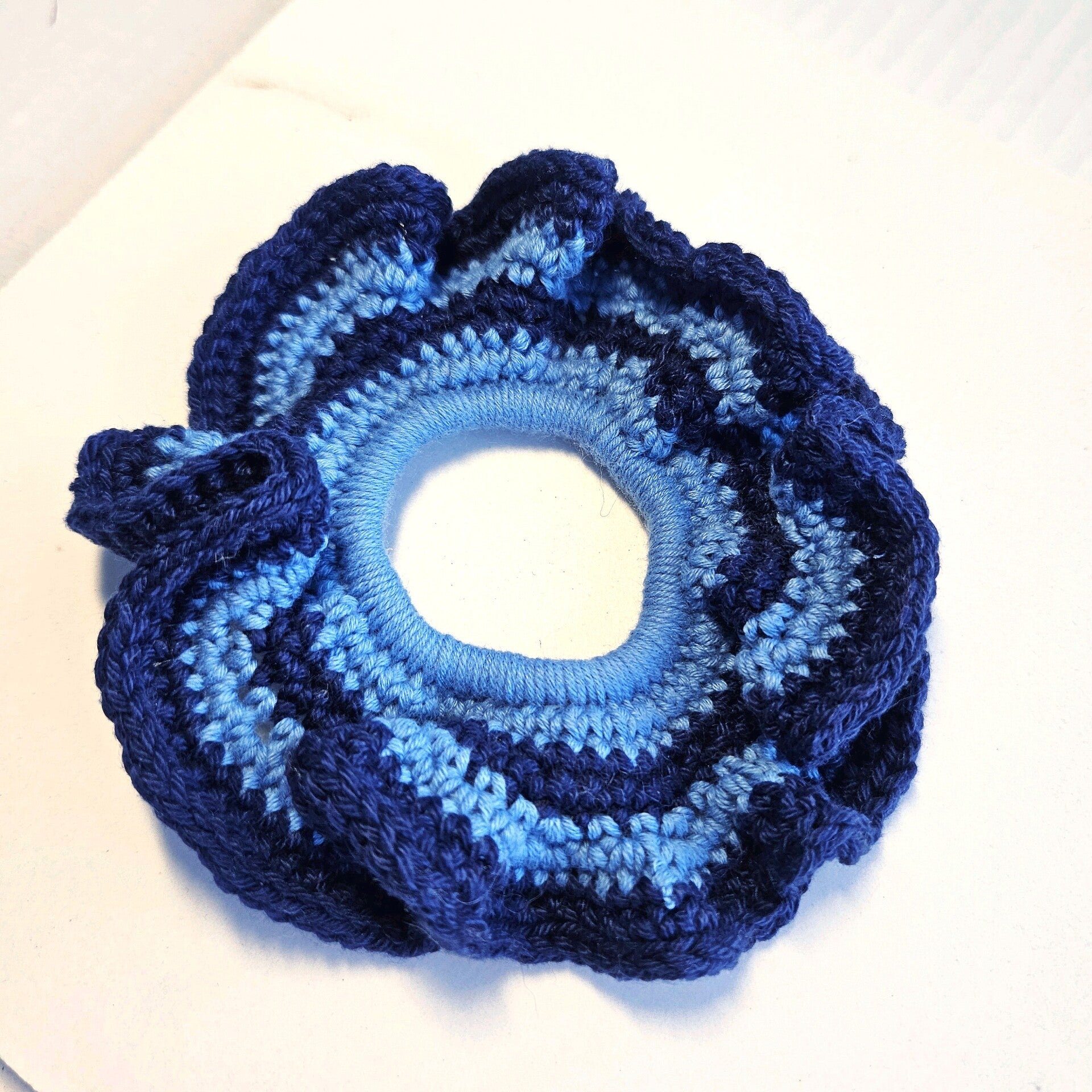 Scrunchie Crochet Blauw