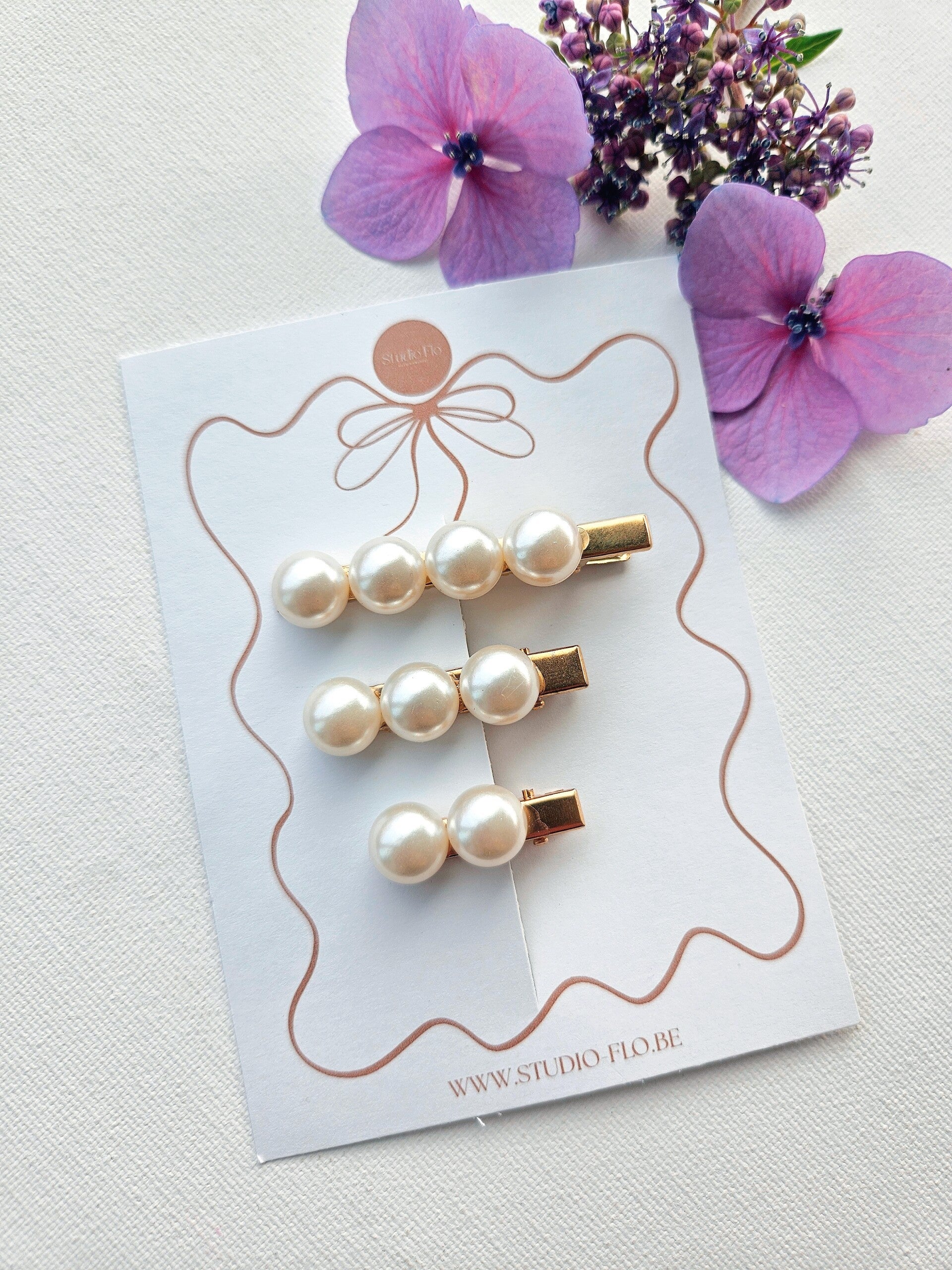 Pearls Twinning - Set alligatorclips