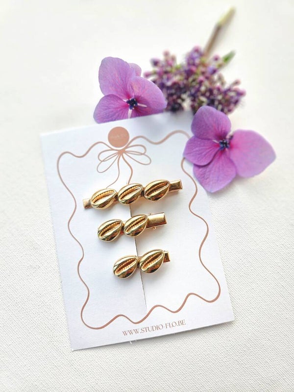 Goud Schelp Twinning - Alligatorclips