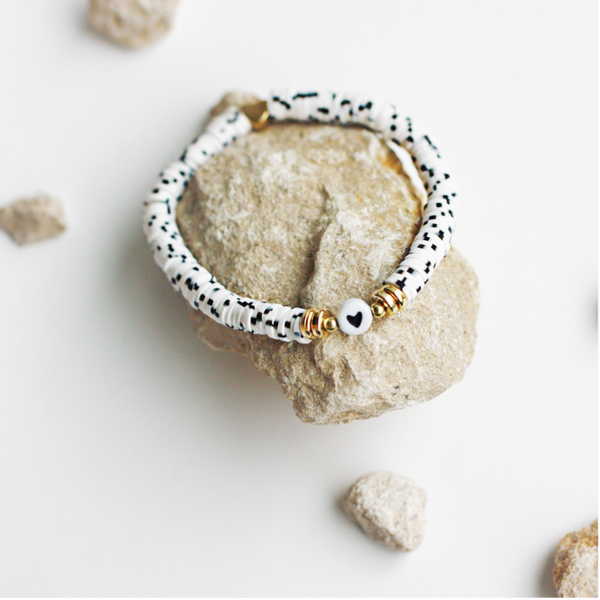 Armband Suzet zwart/wit