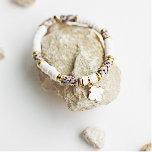 Armband Suzet Bruin/wit