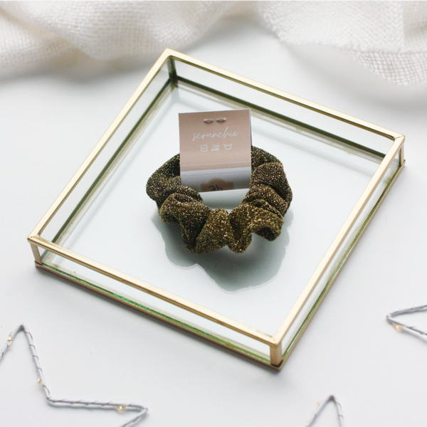 Scrunchie Glitter Gold