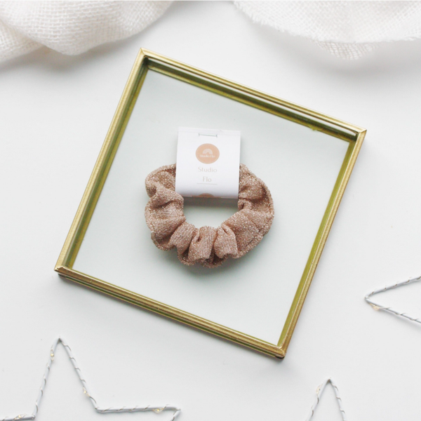 Scrunchie Glitter French Pink