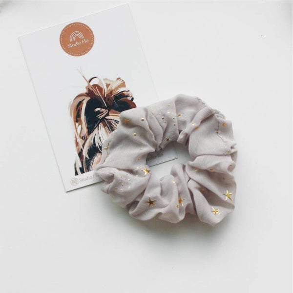 Scrunchie Satijn Grijs