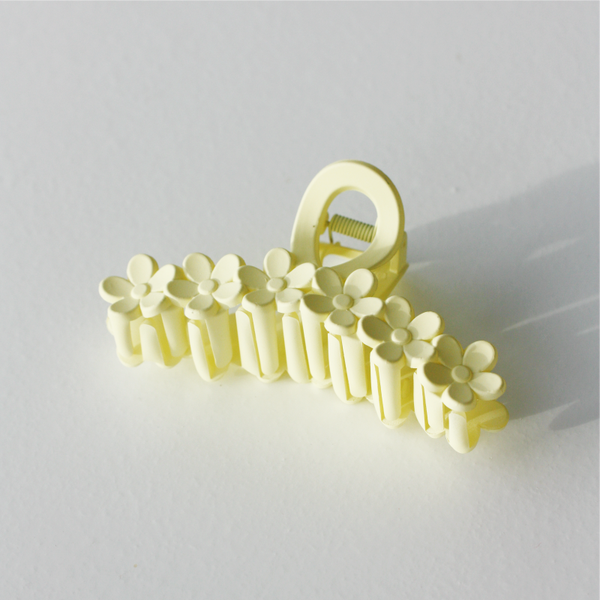 Haarclip Bloemen Crème wit