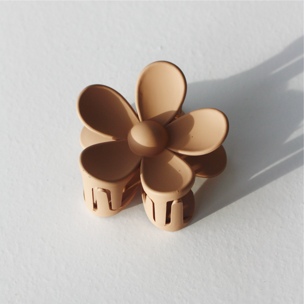 Haarclip Bloem Latte