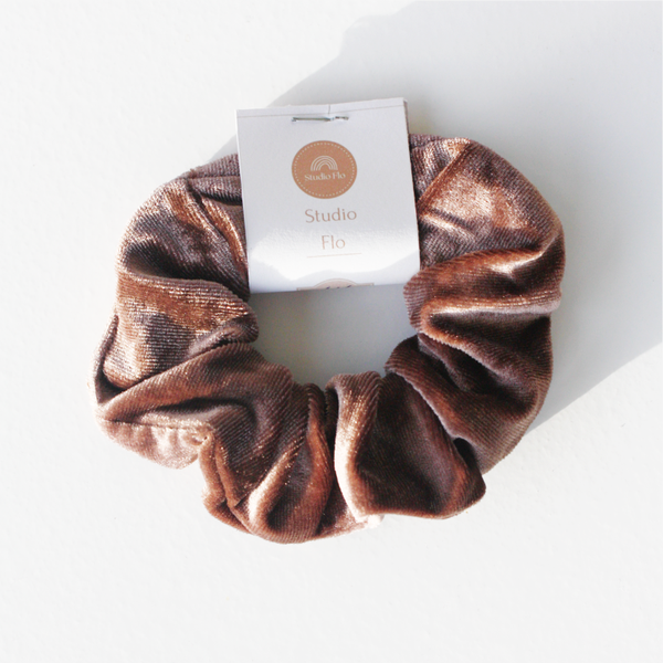 Scrunchie Maud Velvet LichtBruin