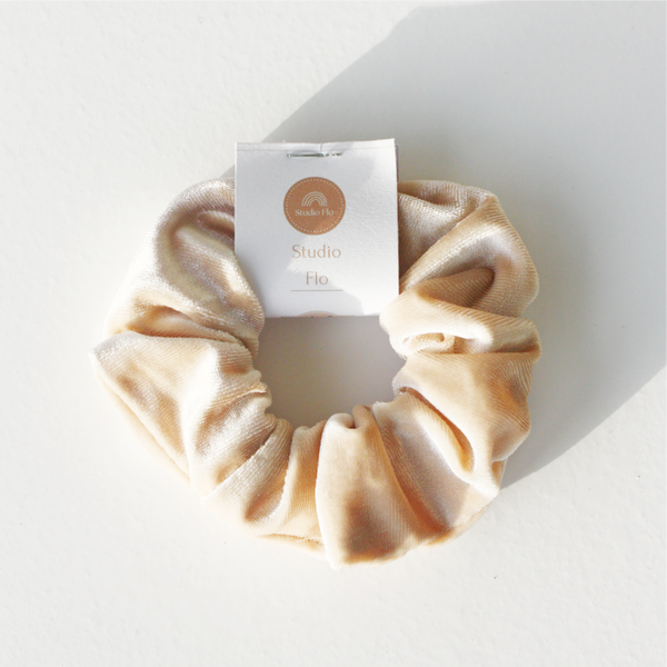Scrunchie Maud Velvet Beige