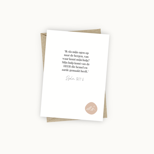 Postkaartje 'Ik sla mijn ogen op'