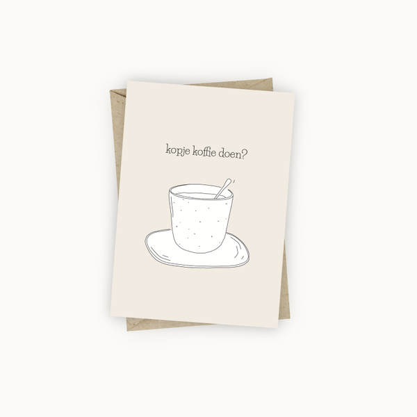Postkaartje 'Koffie'