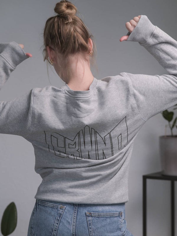 Crowned Sweater hellgrau