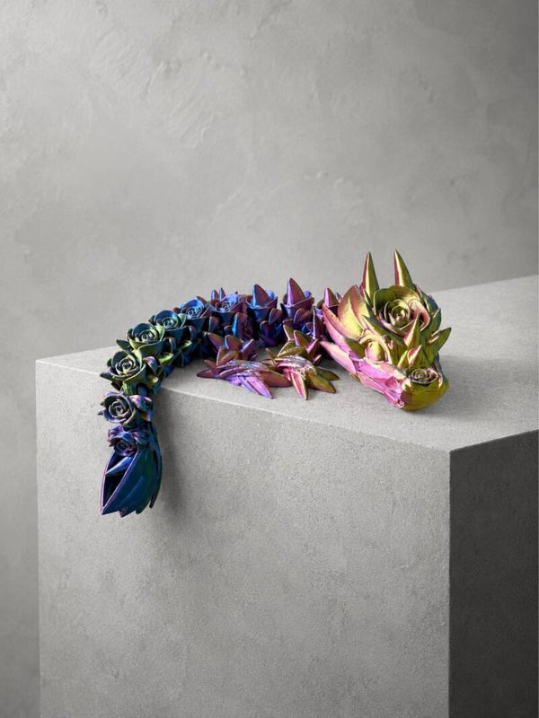 Artikulierte Drachenfigur - Rosen