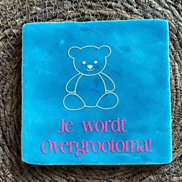 Zwangerschap aankonding tegeltje
