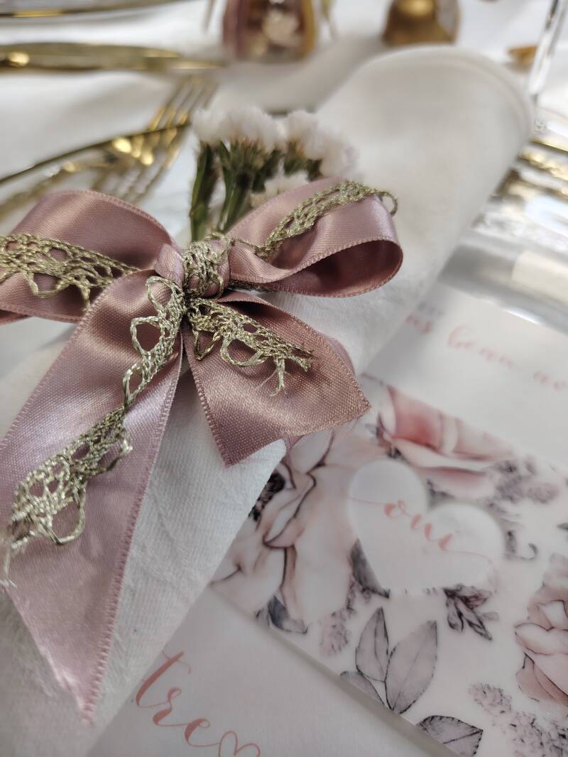Serviette invité Baroque et poudrée 