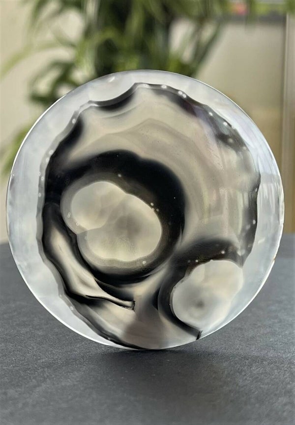 Agaat edelsteen cabochon rond, groot