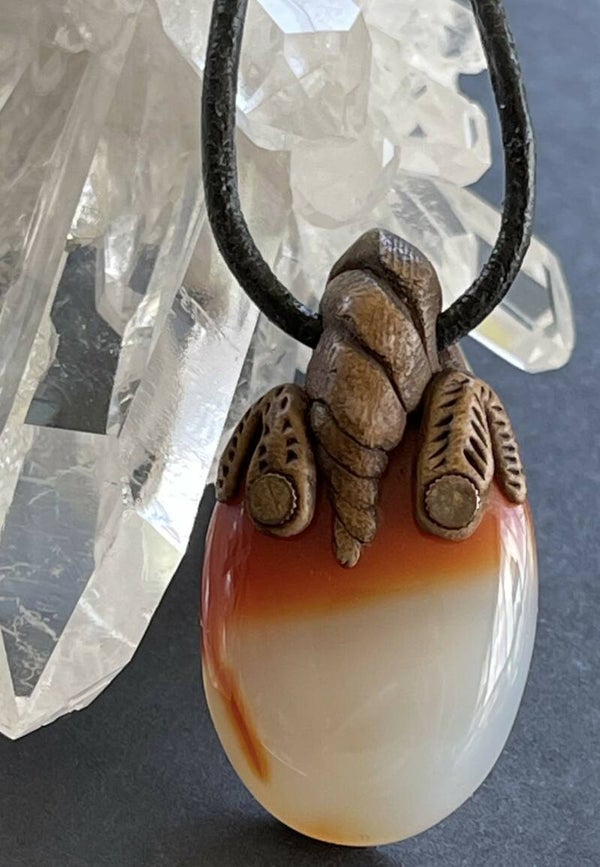 Agaat hangertje apart met veter