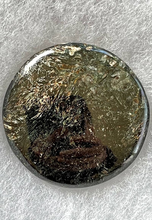 Astrofylliet edelsteen cabochon rond, groot