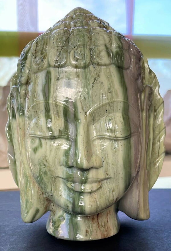 Boeddha hoofd van Serpentijn, groot