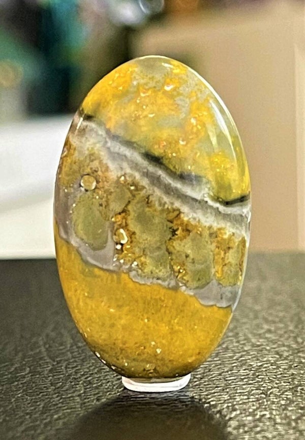 Bumble Bee Jaspis edelsteen cabochon ovaal, medium