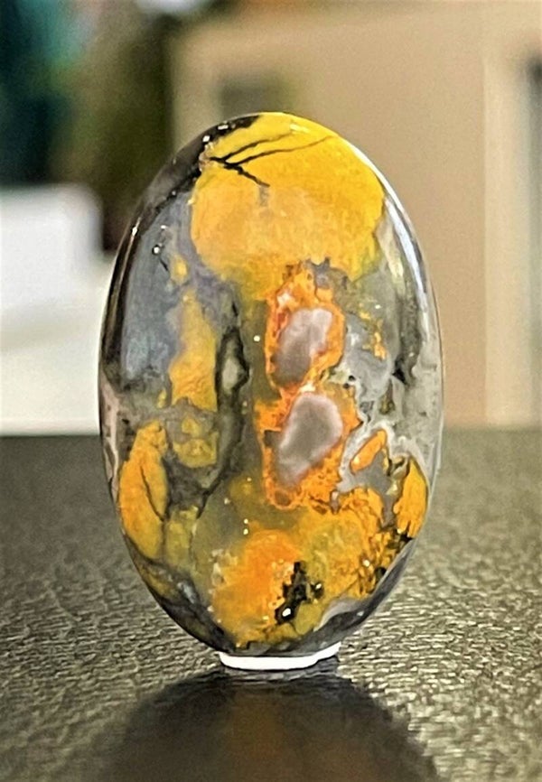 Bumble Bee Jaspis edelsteen cabochon ovaal medium